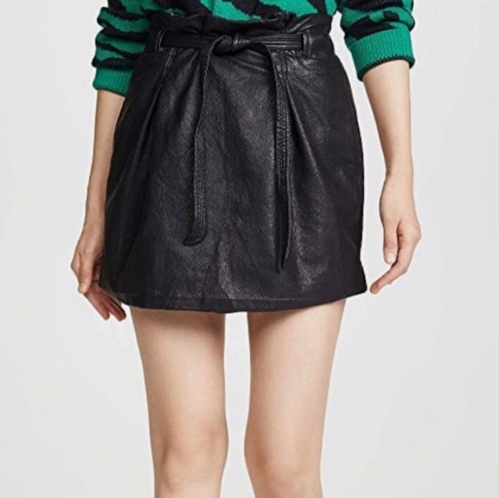 Free people leather skirt
